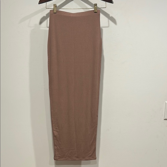 Naked Wardrobe Chocolate mocha mouse Elegant Bodycon maxi Skirt medium Women's - Picture 1 of 5
